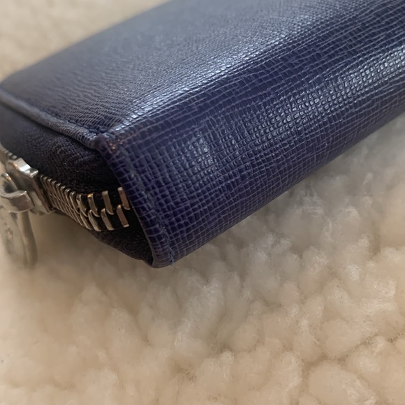 Furla Blue Saffiano Leather Wallet - Picture 7 of 8